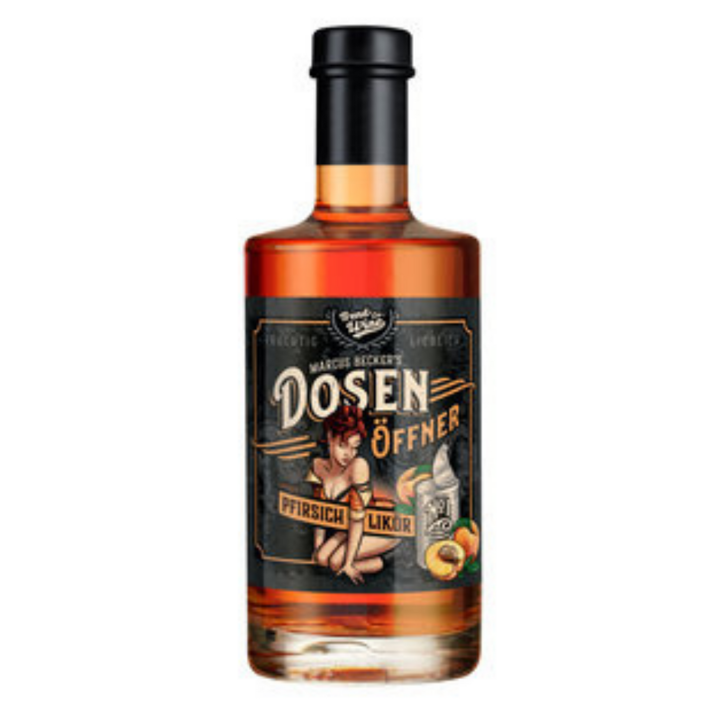 Dosenöffner Pfirsich-Likör - 0,35l Flasche in der Geschenkdose (20% vol.)