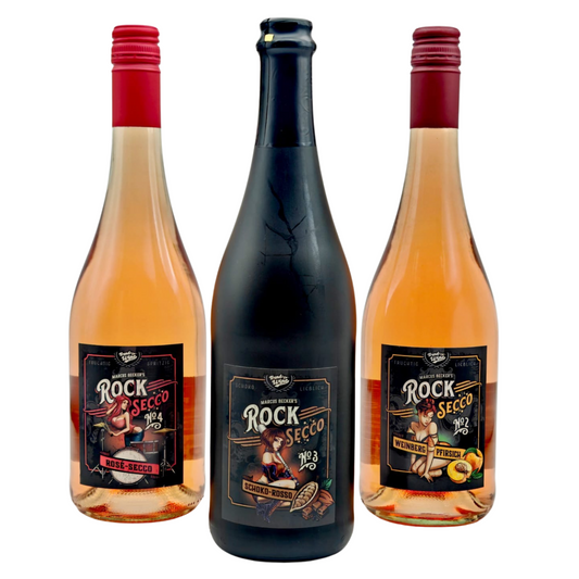 3er Paket RockSecco - Schoko-Rosso, Pfirsich & Rosé (3 x 0,75l)