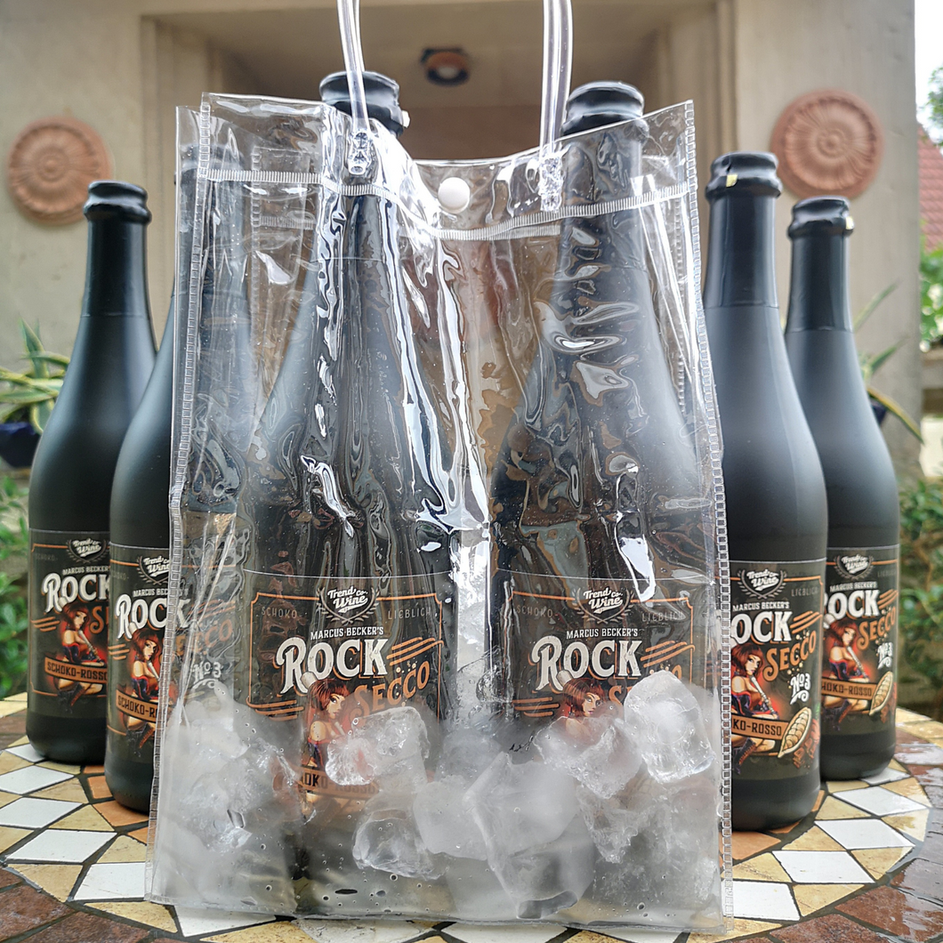 Aktionspaket Secco Schoko-Rosso - 6 Flaschen RockSecco plus Ice Bag