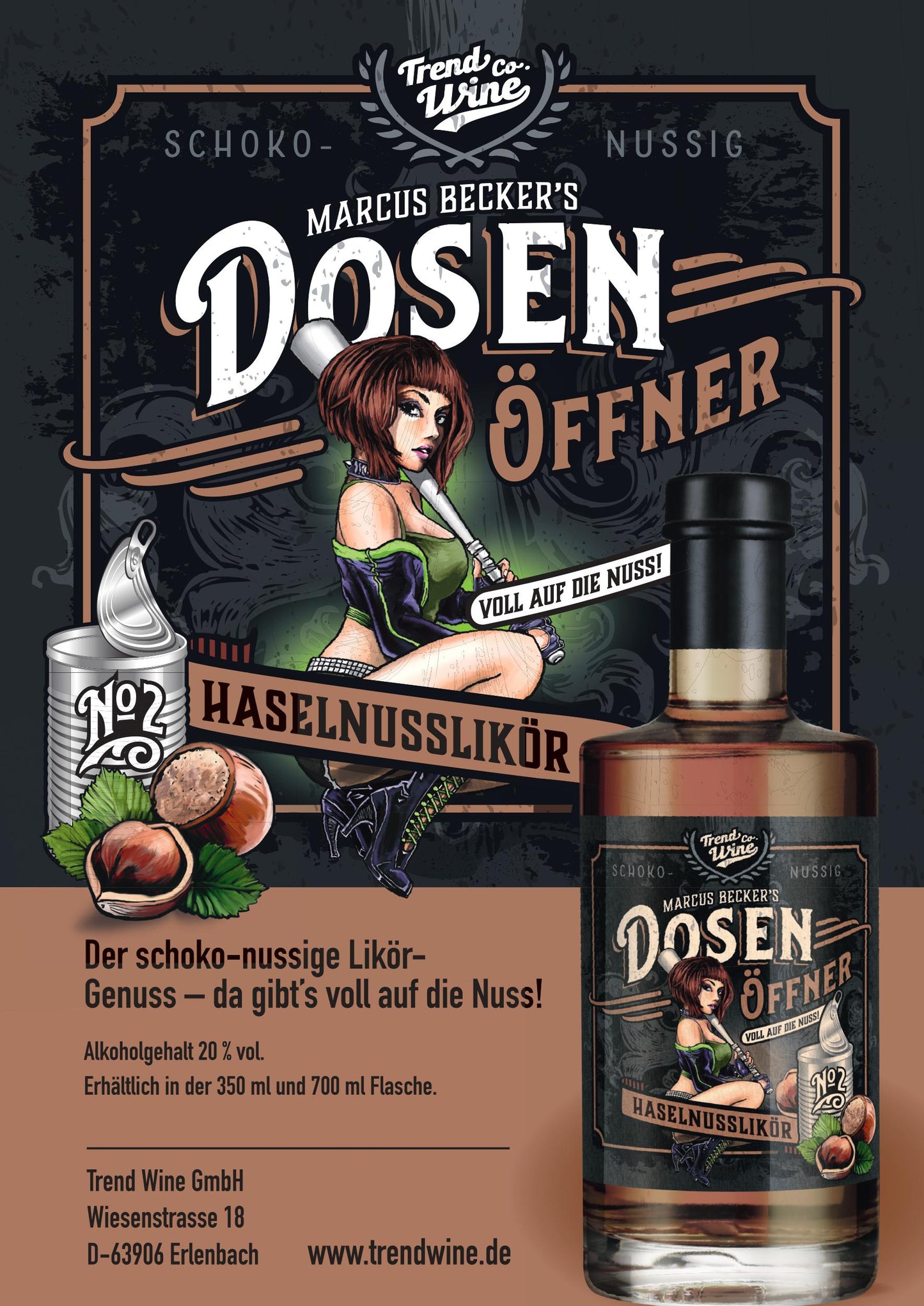 Dosenöffner Haselnuss-Likör 20 x 2cl (20% vol.)