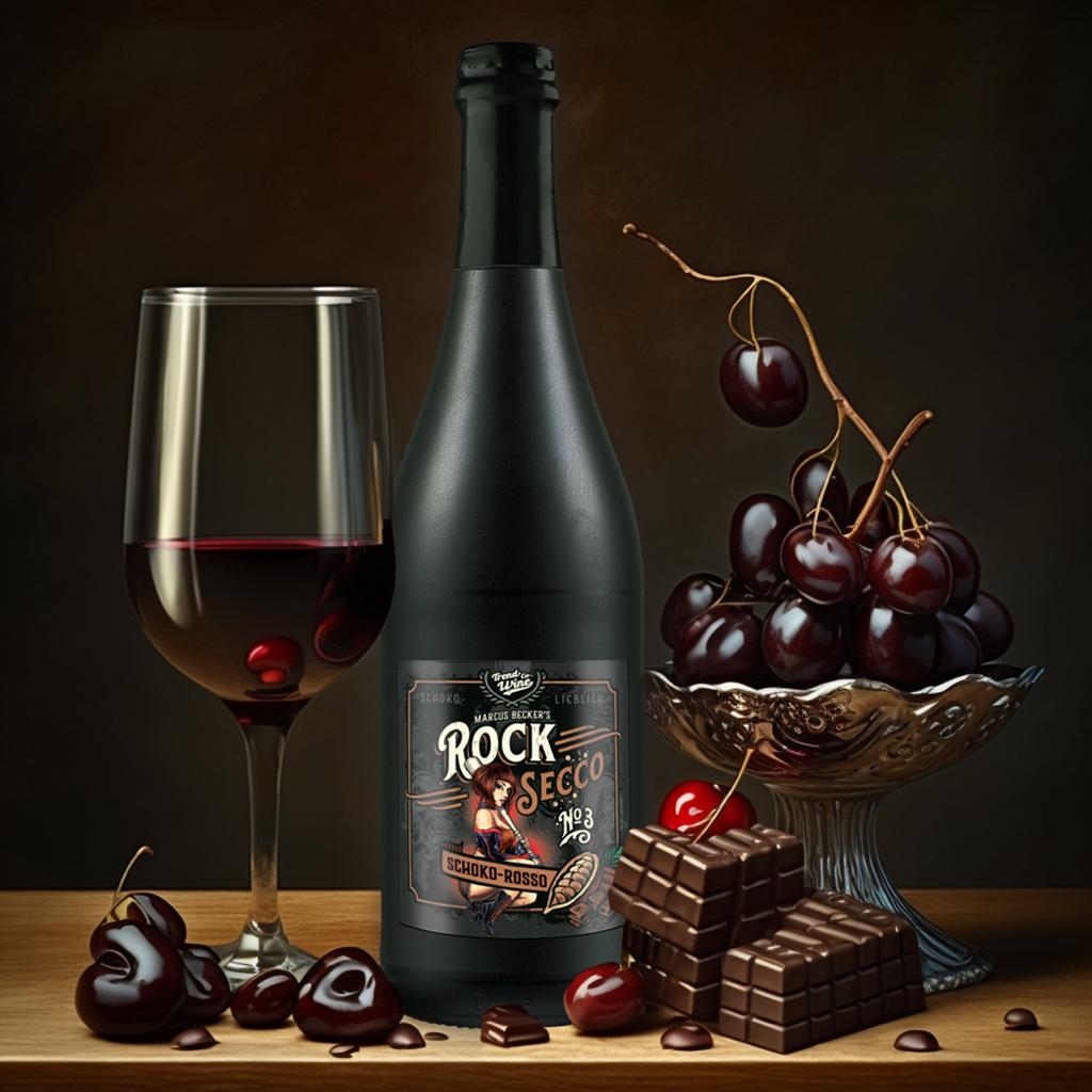 3er Paket Secco Schoko-Rosso - 3 Flaschen RockSecco (3 x 0,75l)