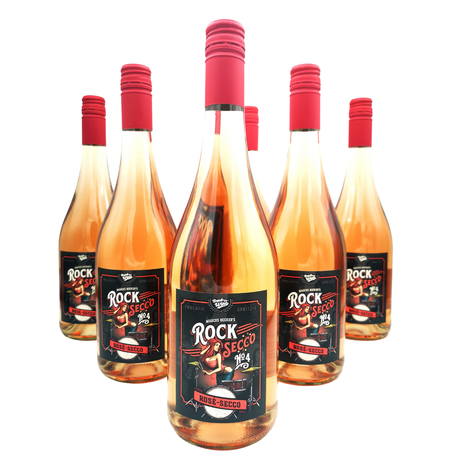 Rosé-Secco Sparpaket - 6 Flaschen RockSecco (6 x 0,75l) – Trendwine GmbH | Weinpakete