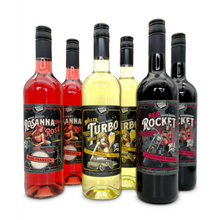 Lade das Bild in den Galerie-Viewer, TrendWine Paket - 6 Flaschen Wein (je 2 x Müller Turbo, Rosanna Rosé, Red Rocket)
