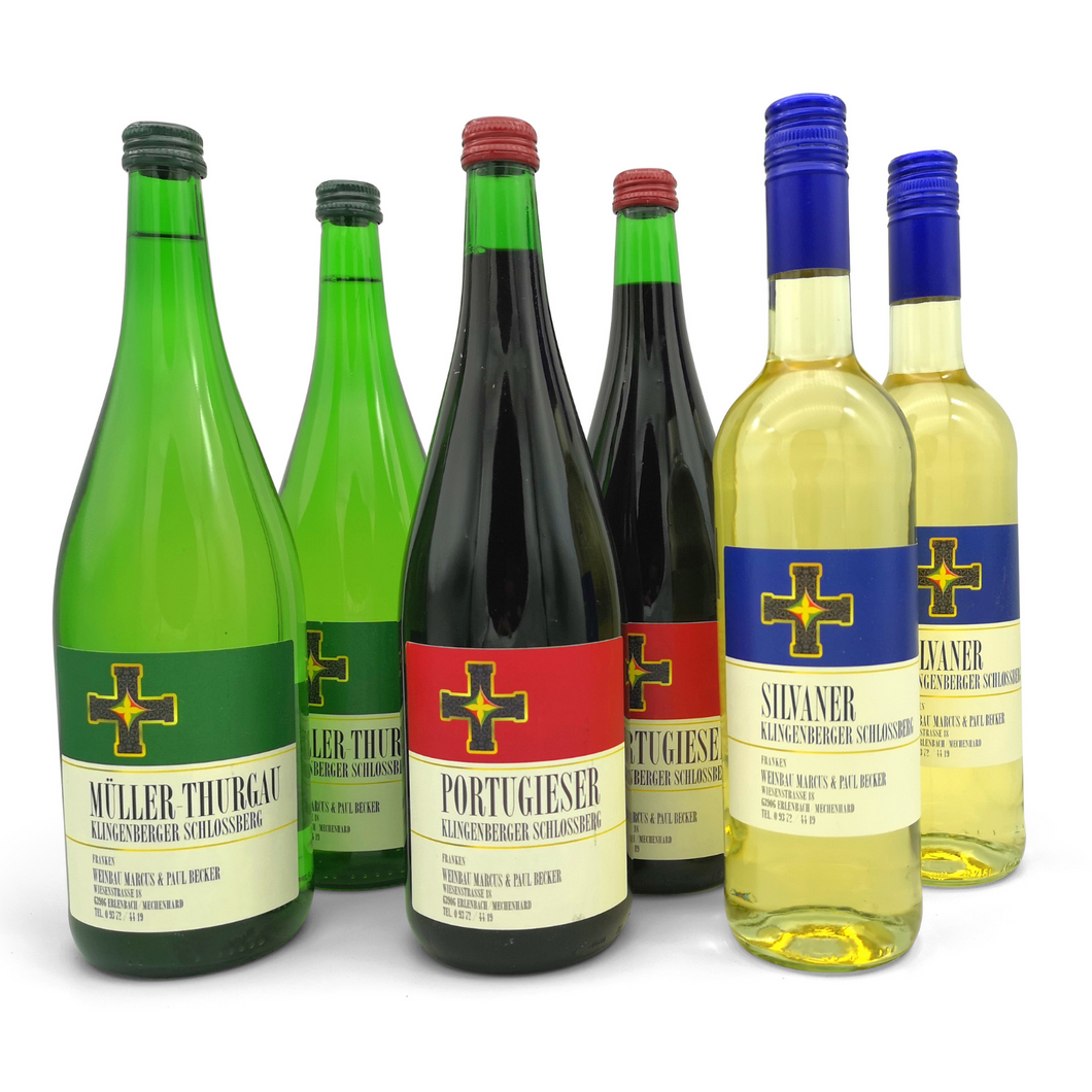Winzer Paket - 4 Flaschen Weißwein plus 2 Portugieser